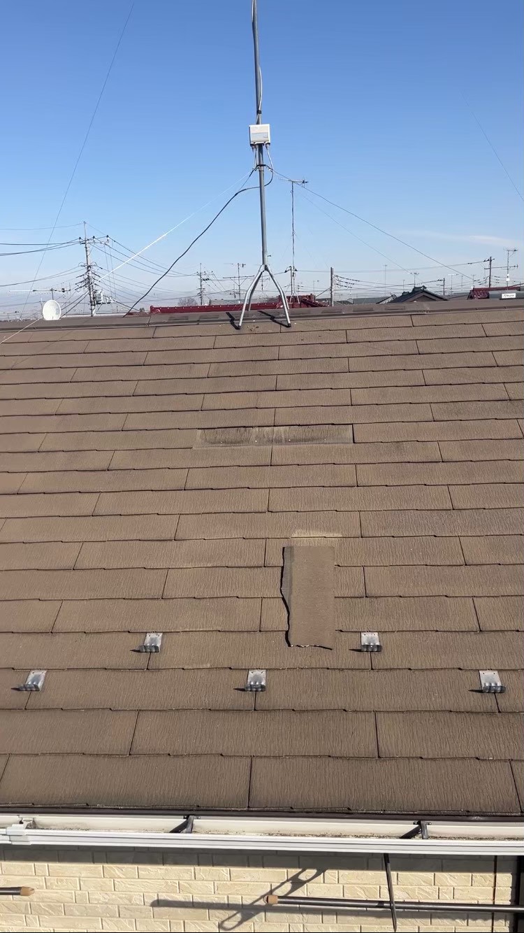 屋根材の欠損が見られる箇所を把握